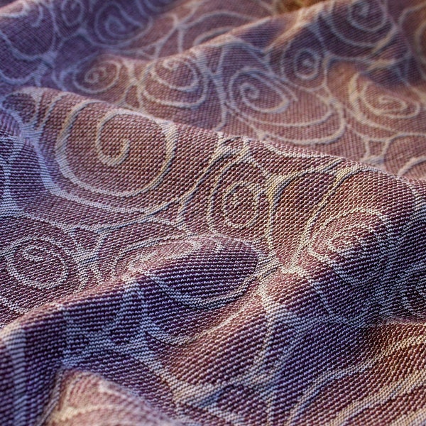 Cloqué Jersey, flieder-hellgrau, Spiralmuster | Jersey-Strick, Jacquard, Doppelstrick, Reliefmuster