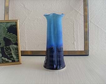 Vintage Blumenvase - Blau