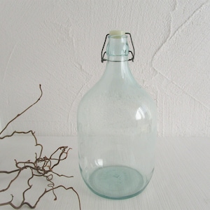 Vintage Glasflasche Weinflasche 5 Liter Kunststoffverschluss
