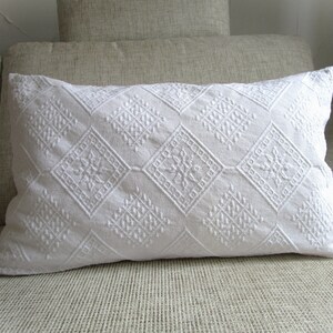 Decorative cushion 35 cm x 60 cm vintage cotton with inlet polyester filling image 2