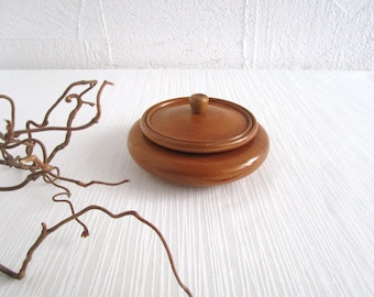 Vintage small lidded jewelry box wooden storage order decoration