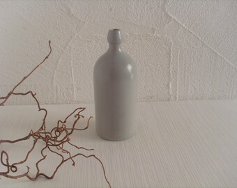 Vintage Steinzeug Flasche Grau Frankreich Steingut