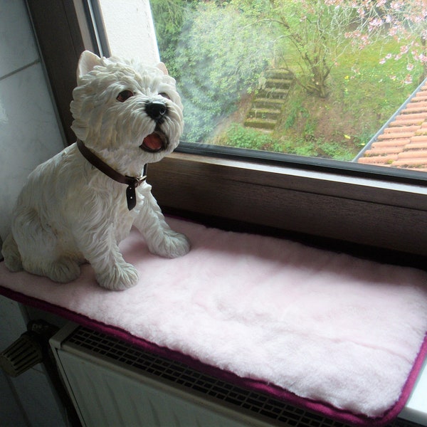 Katzenkissen Fensterbankkissen Kunstfell Rosa Hundekissen
