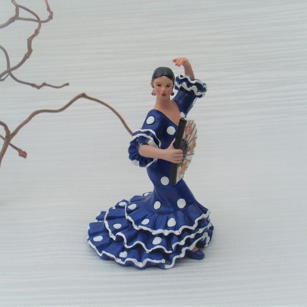 Flamenco Tänzerin Ole Mosaic Barcelona Figur Blau sammeln
