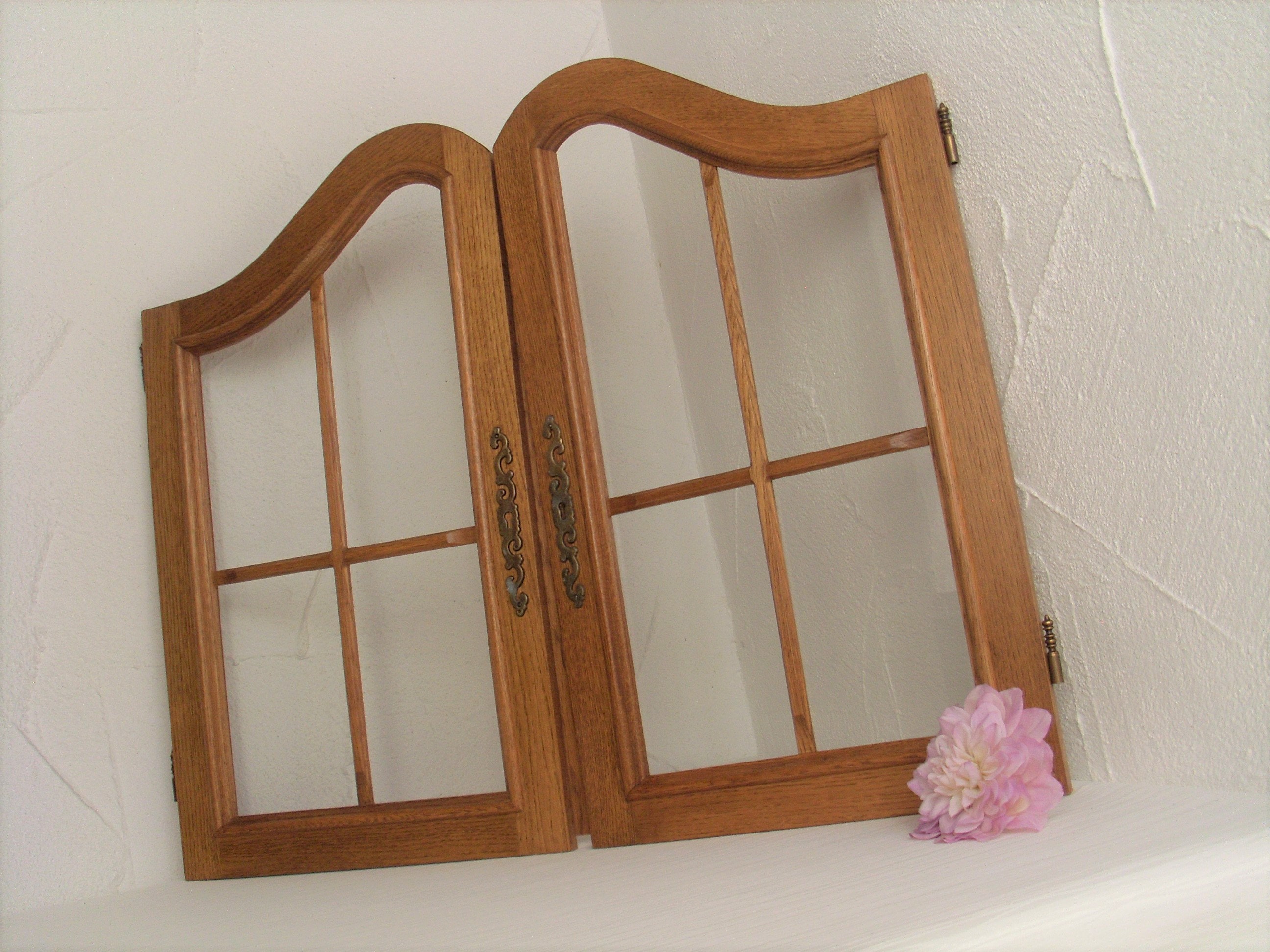 Zwei alte Schranktüren mit Glas Wohndekor Bilder | Etsy