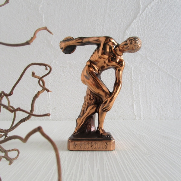 Discobolus - Diskuswerfer griechische Statue Metall Deko