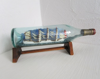 Vintage Pamir bottle ship sailing ship bottle ship 3 liter bottle decoration gift