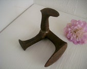 Vintage cobbler tool anvil three-foot solid cast iron shoemaker iron