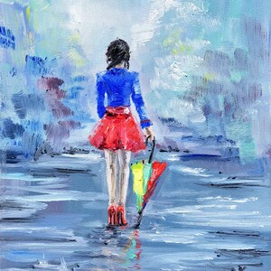 6x8 inches Oil painting Lady 15x20cm