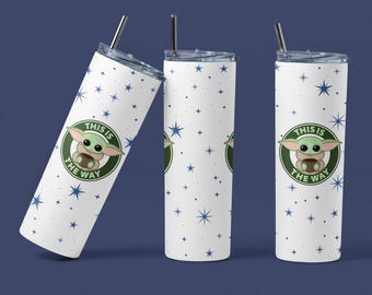 Este é o envoltório para copo Tumbler Way - Design de sublimação PNG para copo fino de 20 onças (download digital)