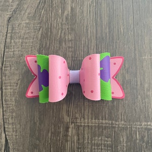 Patrick Star faux leather 4” bow