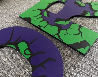 Der unglaubliche Hulk 6 "oder 8" handbemalte Holzbuchstaben