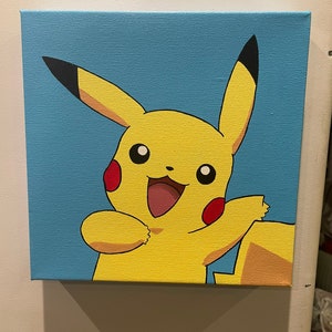 Pikachu 10x10 inch Acrylic Painting