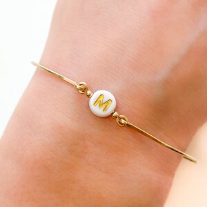 Armband mit Anfangsbuchstaben - Armband mit einzelnen Buchstaben - Armband mit Goldbuchstaben - Goldgefülltes Armband mit Initialcharme