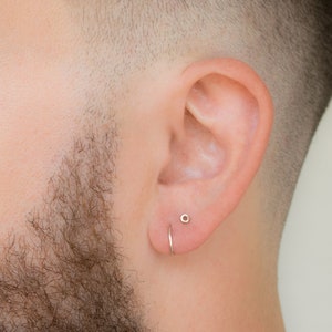 Créoles pour homme - Parure de boucles d'oreilles pour homme - Puces d'oreilles pour homme - Créoles pour homme - Créoles minuscules