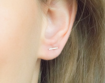 Mother Day - Double Piercing Earring, double piercing, staple earrings, two hole earrings, earring set, post earrings, double lobe piercing