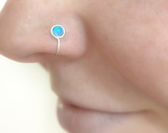 Naso finto senza piercing - Anello al naso con clip - Piercing al naso finto - Piercing al naso con clip