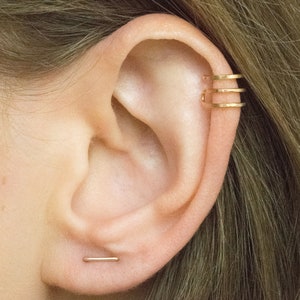 Triple Ear Cuff - Gold Ear Wrap - Ear Cuff No Piercing - Fake Cartilage Earring Piercing