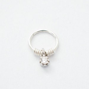 Septumring - Diamond Septum Hoop - Septum Piercing Neusring - Naadloze neusring - Rook Daith Cartilage Helix
