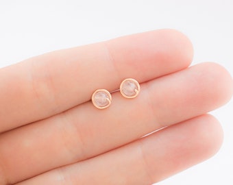 rose gold stud earrings sale