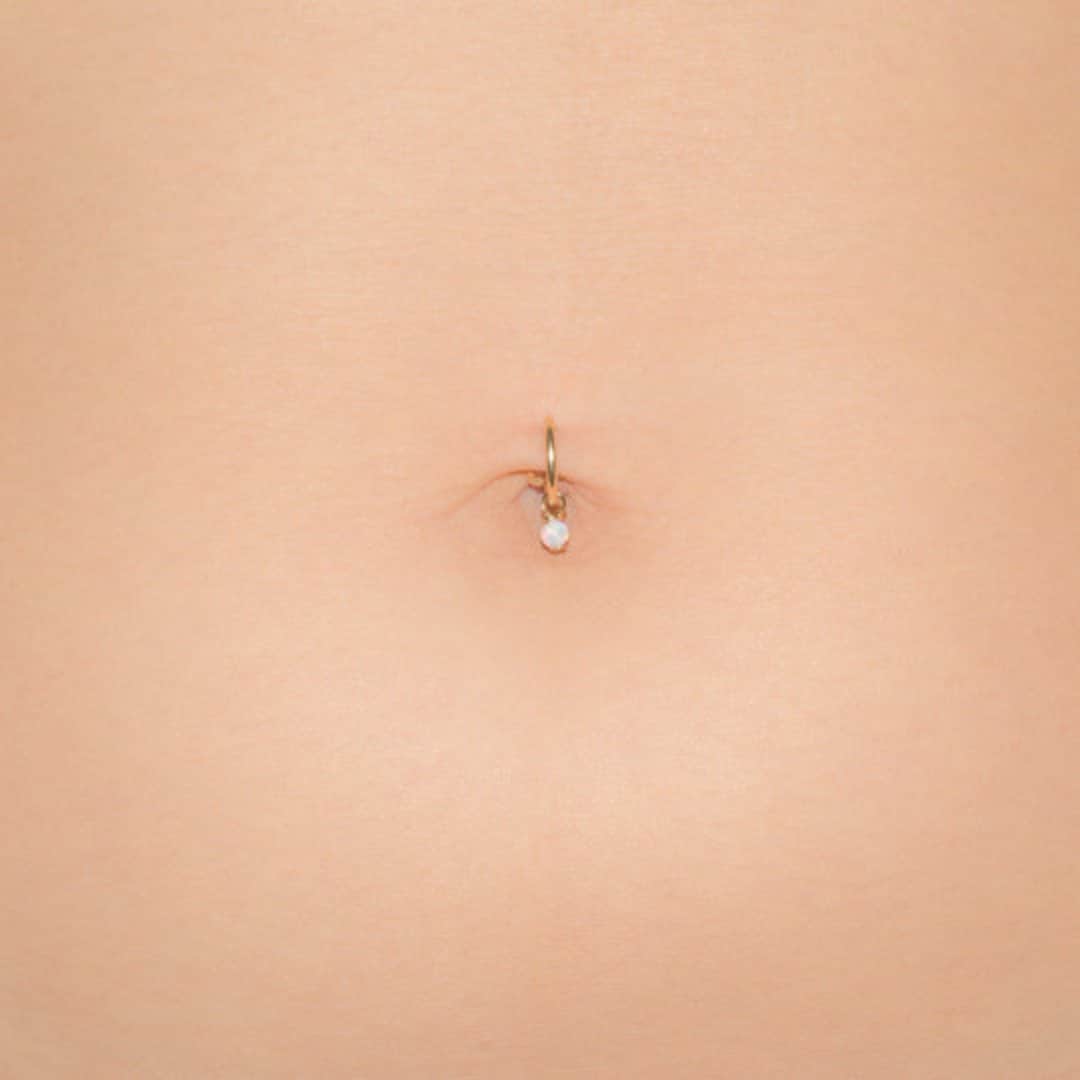 Fake Belly Piercing Clip on Belly Button Ring Fake Belly Ring Fake Belly Button Ring Belly Hoop Opal Etsy
