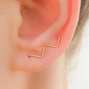 Ear Climber earring,  Ear Crawler, gold ear climber, ear cuff, Ear Climber earring, climber earring
