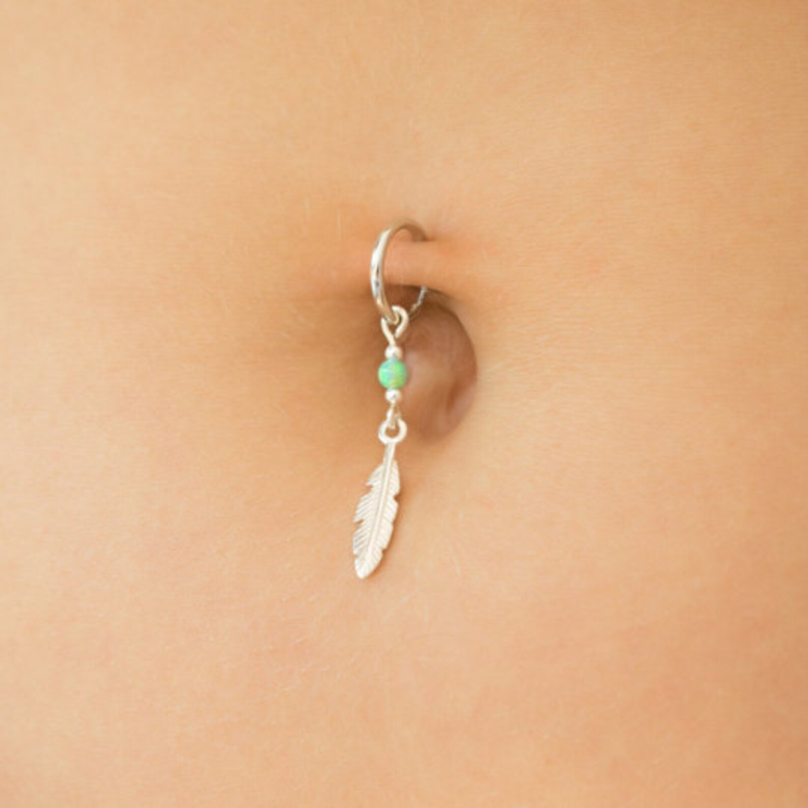 Fake Belly Button Piercing Ring Non Piercing Belly Ring Fake Etsy