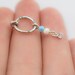 Fake belly button ring, Dangle belly ring no piercing, Fake Belly hoop CZ Opal Charm, Add On Naval Ring, Fake Naval Hoop Ring