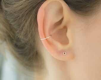 Mother Day - Ear Cuff Diamond Wire, No Piercing, Non Pierced Earring, Diamond Cut Ear Cuff, Shiny Sparkly Chic Unique