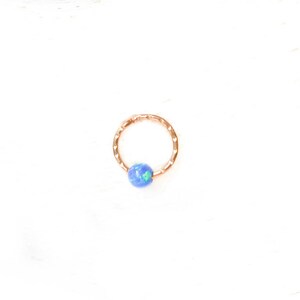 helix piercing, Opal Helix earring, helix hoop , opal piercing , opal cartilage, cartilage ring