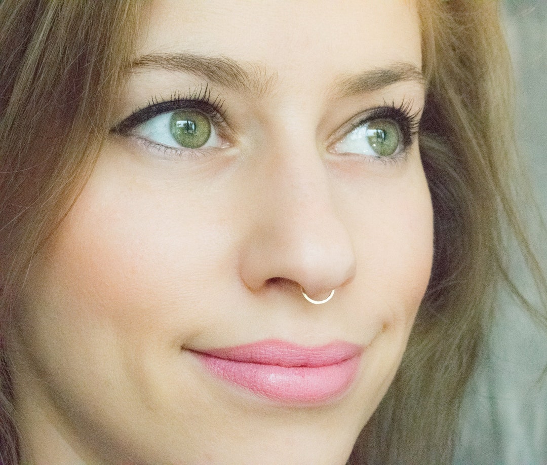 Septum Ring Gold Septum Ring ,septum Piercing ,simple Septum