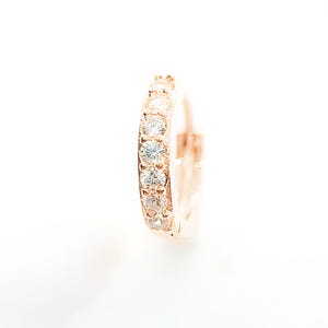 Rot gold Knorpel Ohrring Hoop, Diamant Helix Piercing, Helix Ring, Ohrpiercing ,Ohrknorpel Ohrringe, Helix-Reifen, Knorpelring