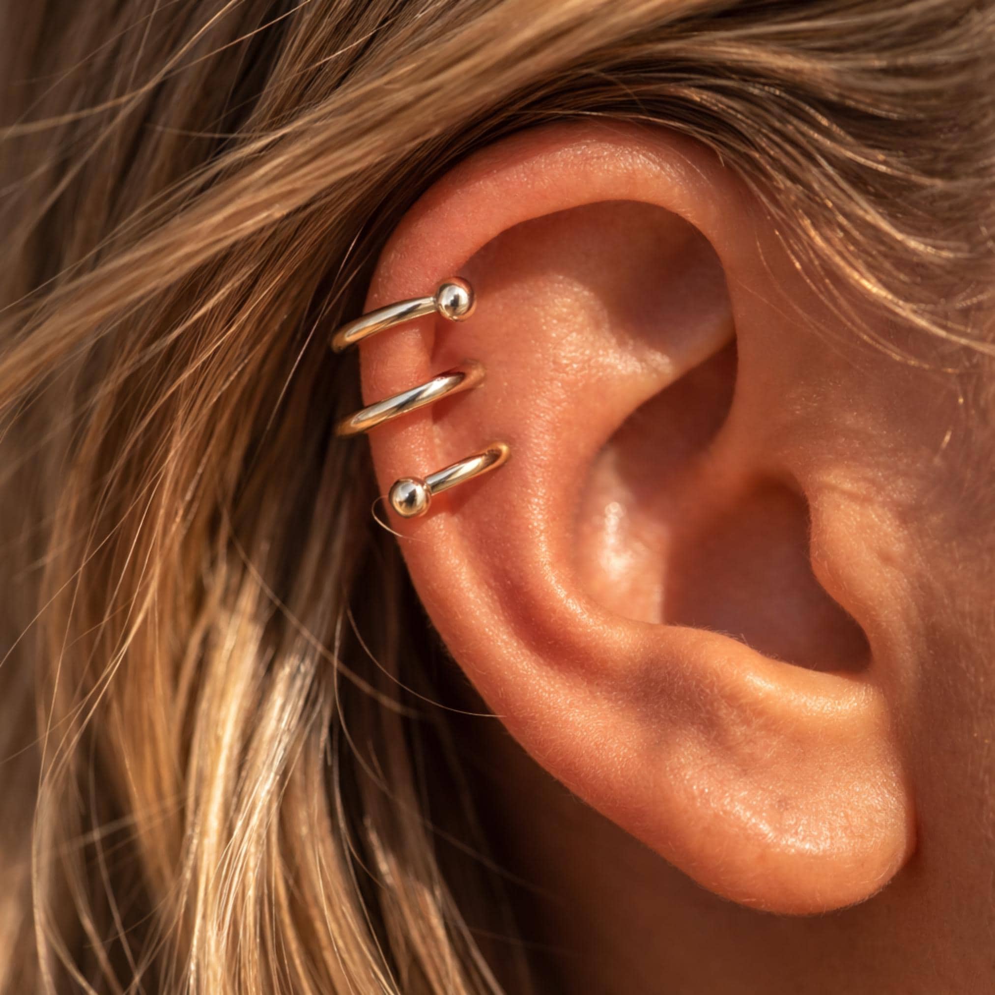 Orecchini 2-in-1 A Giacca Per Cartilagine Con Perla Finta Opaca - Doppia Faccia, Ipoallergenici, Regalo Per Donna - Mezza Sfera 14,5mm - 3