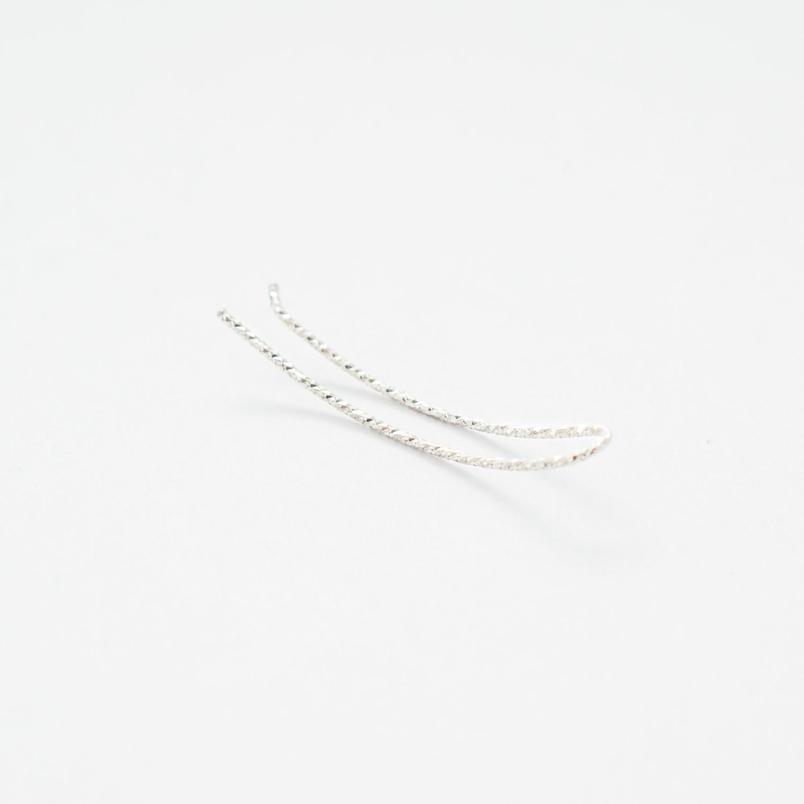 Minimalist U-Shaped Pure Silver Earrings main image 1