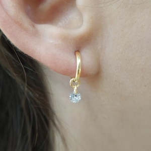 Boucles d'oreilles clip avec perles CZ - Créoles à clip - Boucles d'oreilles sans piercing - Manchettes d'oreilles