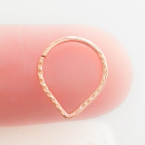 Triangle Septum ring, 18g septum piercing, nose ring, ring for pierced nose 18g