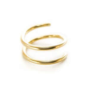 Gold Doppelnasenring Piercing, Nasenring, kleiner Nasenring Bild 5