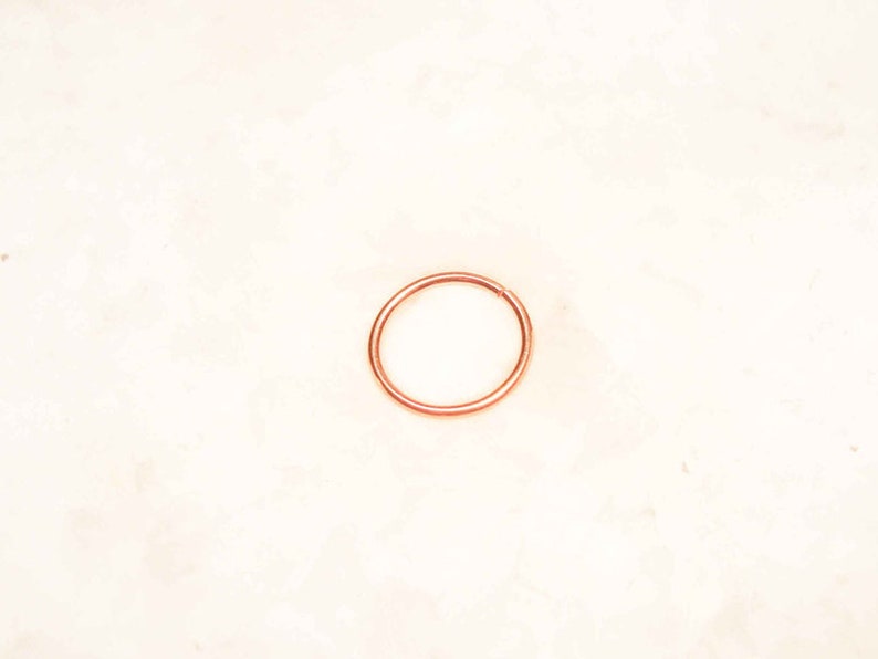 Mother Day Gold Nose Hoop, nose ring, Gold Nose Ring, thin nose ring, septum ring, helix ring, simple image 3