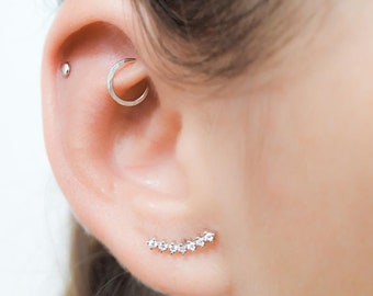 Silver Rook Piercing - Silver Rook Hoop - Rook Earring Gold - Rook Jewellery - Rook Ring - Rook Piercing Jewelry - 18g Rook Ring