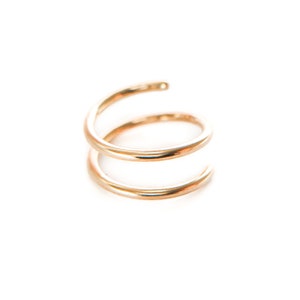 Gold Doppelnasenring Piercing, Nasenring, kleiner Nasenring Bild 7