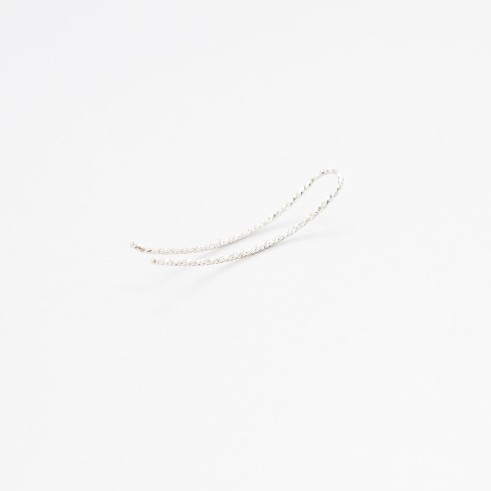 Minimalist U-Shaped Pure Silver Earrings
