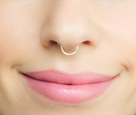 Fake Septum Ring Piercing Clip on Septum Septum Nose Cuff No Pierce Septum Hoop Fake Septum Hoop Etsy Ireland