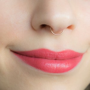 Rose Gold Fake Septum Ring, faux septum, faux septum ring