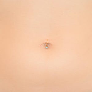 Piercing finto all'ombelico, anello per ombelico a clip, anello finto all'ombelico, anello finto all'ombelico, cerchio per ombelico, opale