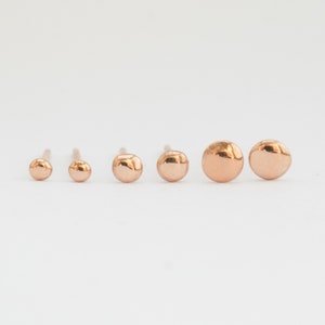 Stud Earrings Set - rose gold earrings stud , gold earrings , small silver earrings , tiny earring set 2mm,3mm,4mm