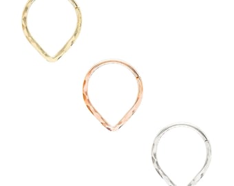 Rose Gold Helix Earring, helix, cartilage earring, helix piercing ring, rose gold piercing, helix jewelry triangle, rose gold helix