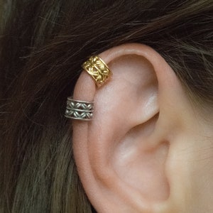 Silver Cuff Earring - Gold Ear Cuff No Piercing - Boho Ear Cuff - Ear Wrap - Helix Cuff - cartilage cuff ring