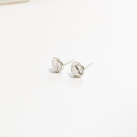 White marble deals earrings