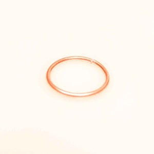 Mother Day Gold Nose Hoop, nose ring, Gold Nose Ring, thin nose ring, septum ring, helix ring, simple image 4