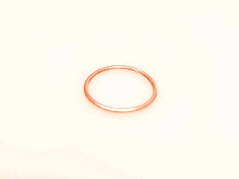 Mother Day Gold Nose Hoop, nose ring, Gold Nose Ring, thin nose ring, septum ring, helix ring, simple image 4